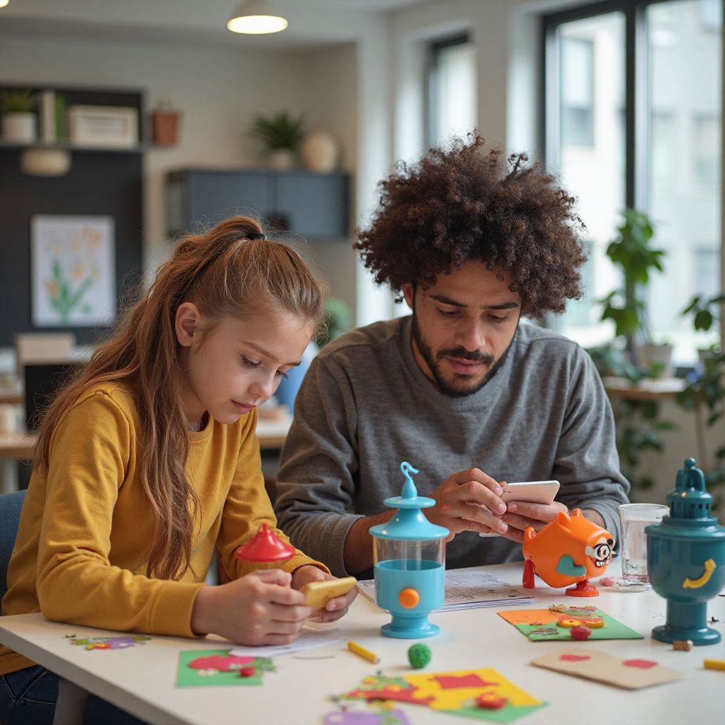 KidsPlay Studio founders working on early game prototypes