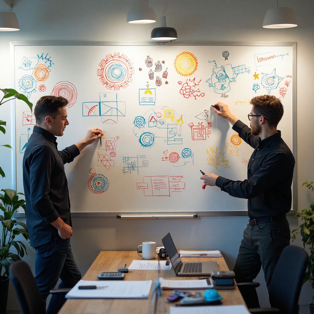 Team brainstorming session