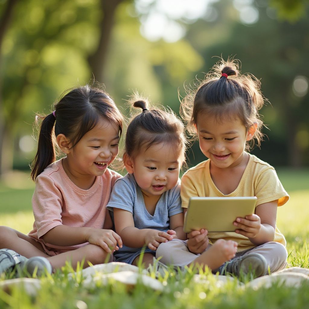 Healthy screen time balance for children